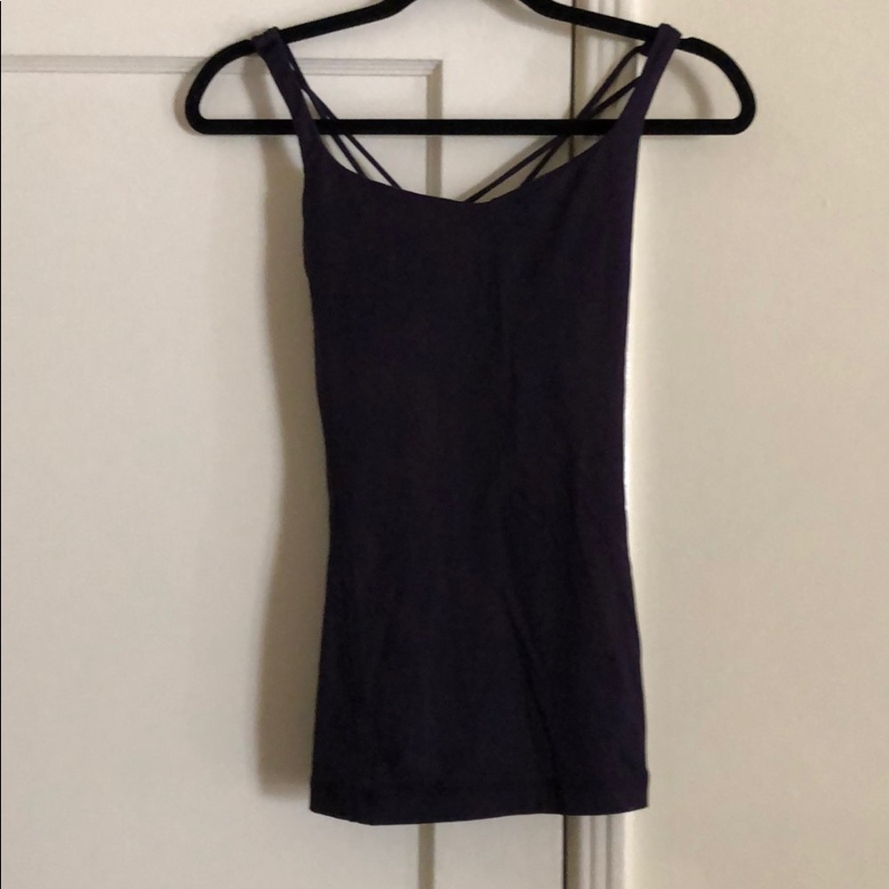 Deep purple racer back workout top